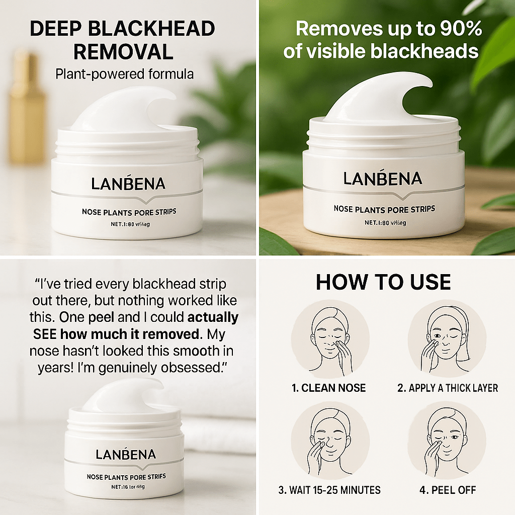 LANBENA Blackhead Remover Strips 180pcs - LUMAVÉA